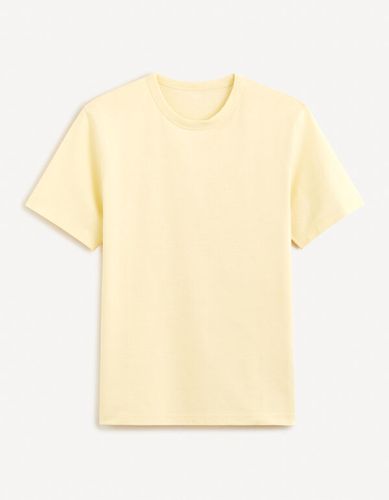 T-shirt boxy 100% coton - jaune - celio - Modalova