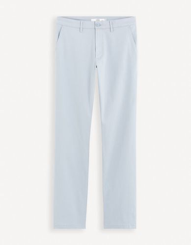 Pantalon chino straight - bleu clair - celio - Modalova