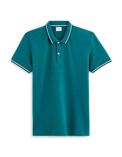 Polo piqué slim en coton stretch - bleu pétrole - celio - Modalova