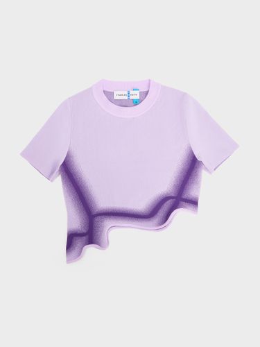 Charles & Keith - T-shirt court dégradé à bordure ondulée en maille en polyester recyclé - Charles & Keith - Modalova