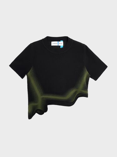 Charles & Keith - T-shirt court dégradé à bordure ondulée en maille en polyester recyclé - Charles & Keith - Modalova