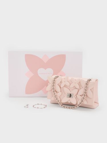 Charles & Keith - Coffret cadeau : Sac à bandoulière chaîne fleur et parure de bijoux - Charles & Keith - Modalova