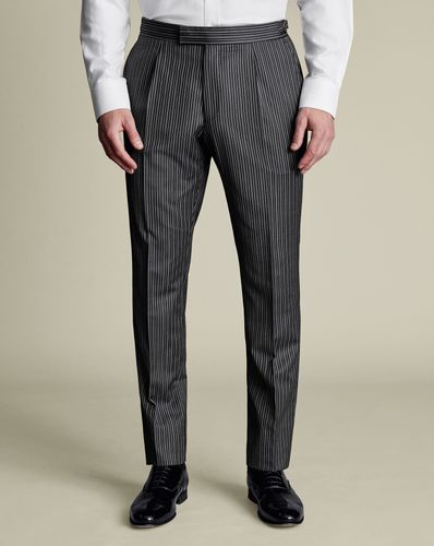 Pantalon De Cérémonie À Rayures - Noir en par - Charles Tyrwhitt - Modalova