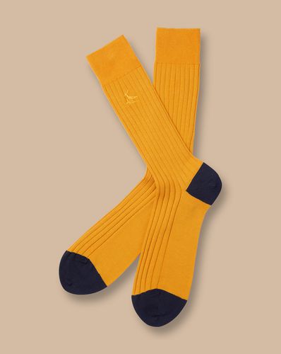 Chaussettes Côtelées En Coton - Tournesol par - Charles Tyrwhitt - Modalova