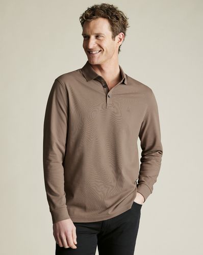 Polo À Manches Longues En Piqué - par - Charles Tyrwhitt - Modalova