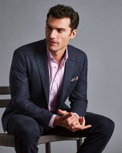 Veste Italienne À Carreaux En Laine - Jean Et Bordeaux par - Charles Tyrwhitt - Modalova