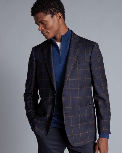 Veste Texturée À Carreaux En Laine - Acier par - Charles Tyrwhitt - Modalova