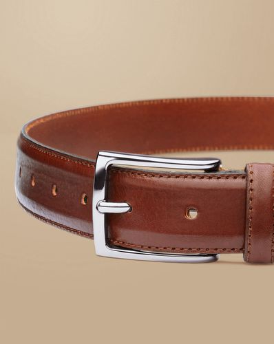 Ceinture Élégante En Cuir - Beige Foncé en par - Charles Tyrwhitt - Modalova