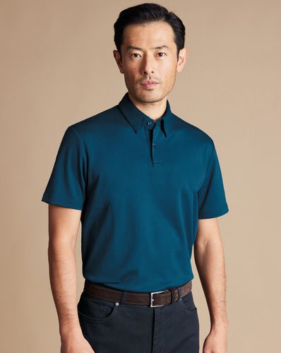 Polo Smart En Jersey - Turquoise par - Charles Tyrwhitt - Modalova