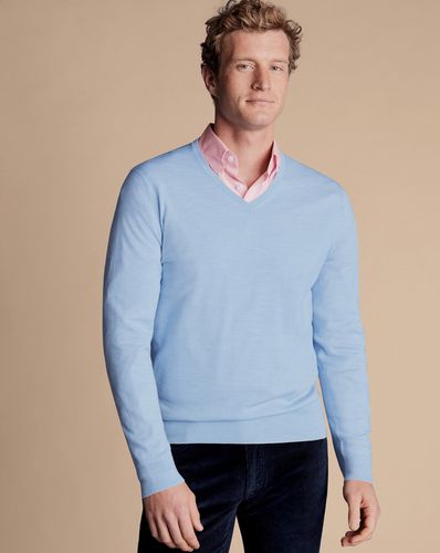 Pull À Col En V En Mérinos - par - Charles Tyrwhitt - Modalova