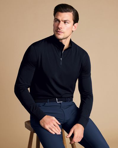 Pull À Col À Fermeture Éclair Performance - par - Charles Tyrwhitt - Modalova