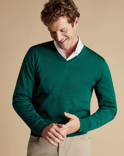 Pull À Col En V En Mérinos - par - Charles Tyrwhitt - Modalova