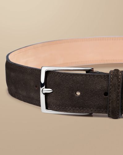 Ceinture En Daim - Chocolat en par - Charles Tyrwhitt - Modalova