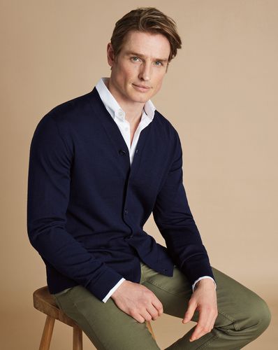 Cardigan En Laine Mérinos - par - Charles Tyrwhitt - Modalova