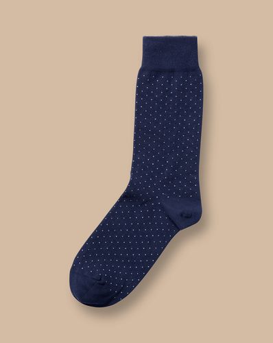 Chaussettes À Motifs Micro Pointillés - Marine Et en / par - Charles Tyrwhitt - Modalova