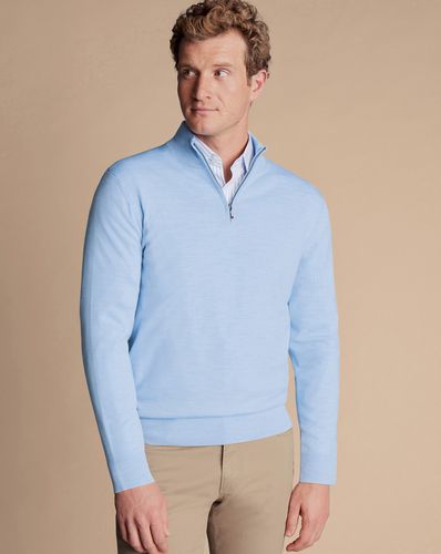 Pull À Col Zippé En Mérinos - par - Charles Tyrwhitt - Modalova