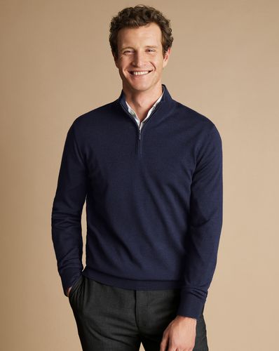 Pull À Col Zippé En Mérinos - par - Charles Tyrwhitt - Modalova