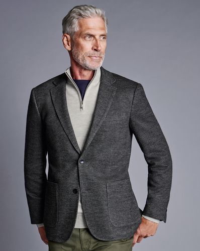 Veste Italienne En Jersey À Motif Petit Pied-De-Poule - par - Charles Tyrwhitt - Modalova