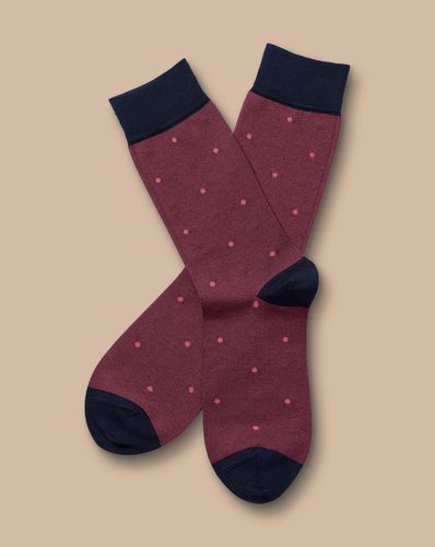 Chaussettes À Pois - Lie De Vin en par - Charles Tyrwhitt - Modalova