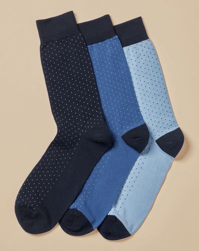 Lot De 3 Paires De Chaussettes Multicolores À Motif Micro Traits - par - Charles Tyrwhitt - Modalova