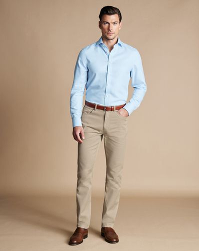 Jean 5 Poches En Sergé - Gris Galet en par - Charles Tyrwhitt - Modalova