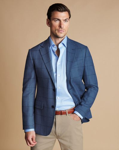 Veste En Laine Texturée À Carreaux - par - Charles Tyrwhitt - Modalova