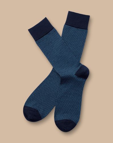 Chaussettes À Motif Diamant - Océan par - Charles Tyrwhitt - Modalova