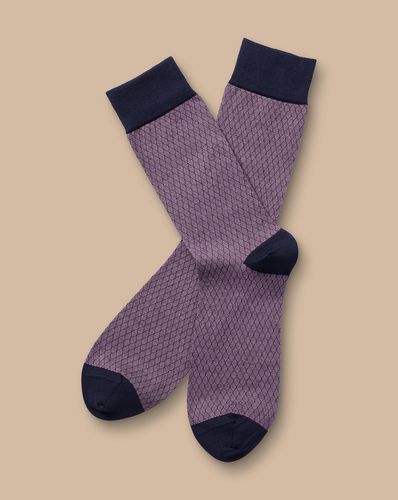 Chaussettes À Motif Diamant - Violet Mûre en par - Charles Tyrwhitt - Modalova