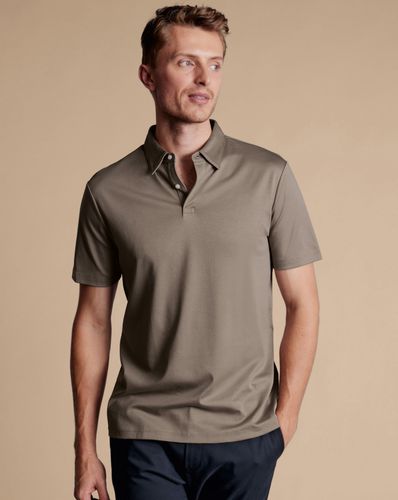 Polo Smart En Jersey - Taupe en par - Charles Tyrwhitt - Modalova