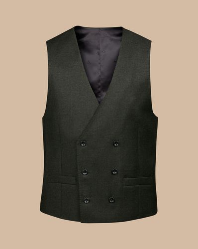 Gilet De Costume De Italien En Flanelle - Vert Forêt en par - Charles Tyrwhitt - Modalova