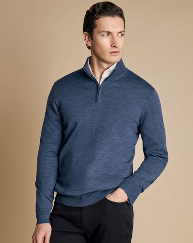 Pull À Col Zippé En Mérinos - Chiné par - Charles Tyrwhitt - Modalova