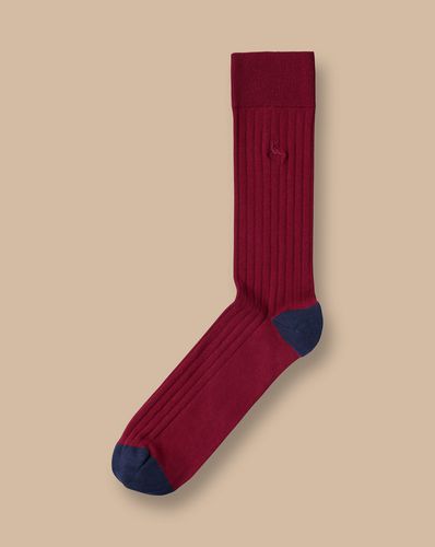 Chaussettes Côtelées En Coton - Foncé par - Charles Tyrwhitt - Modalova