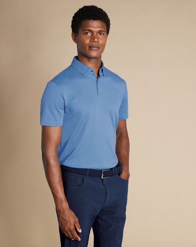 Polo En Jersey Performance Élégante - Océan par - Charles Tyrwhitt - Modalova