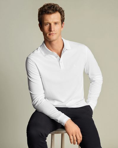 Polo En Piqué À Manches Longues - par - Charles Tyrwhitt - Modalova