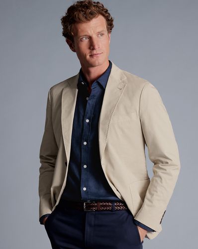 Veste Extensible En Coton - Gris-Beige en par - Charles Tyrwhitt - Modalova