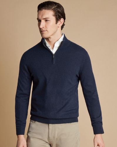 Pull En Cachemire À Col À Fermeture Éclair - par - Charles Tyrwhitt - Modalova