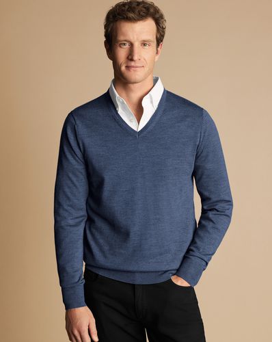 Pull À Col En V En Mérinos - Chiné par - Charles Tyrwhitt - Modalova