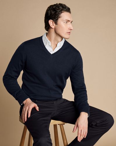 Pull À Col En V En Mérinos - par - Charles Tyrwhitt - Modalova