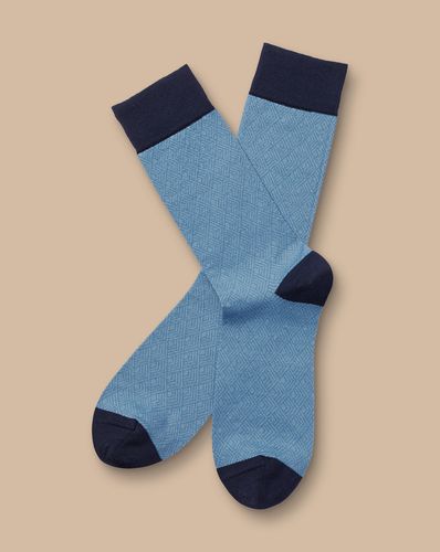 Chaussettes À Motif Chevrons - Glacier par - Charles Tyrwhitt - Modalova