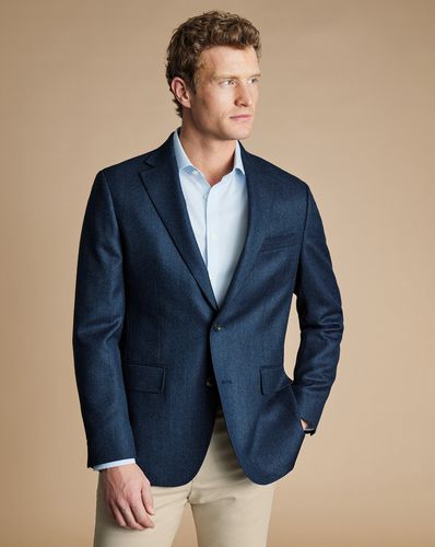 Veste Texturée En Sergé De Laine - Acier par - Charles Tyrwhitt - Modalova