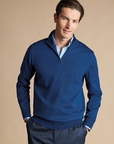 Pull À Col Zippé En Mérinos - Océan par - Charles Tyrwhitt - Modalova