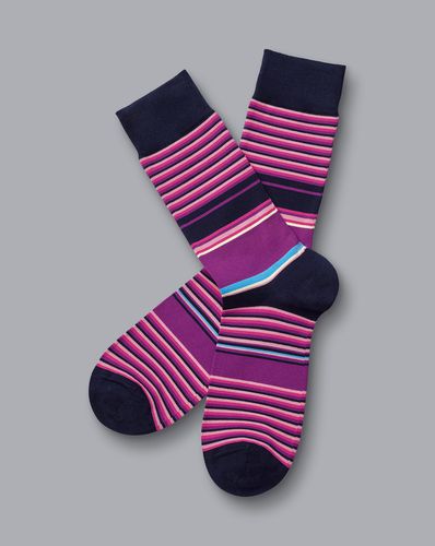 Chaussettes À Rayures Multicolores - Foncé par - Charles Tyrwhitt - Modalova