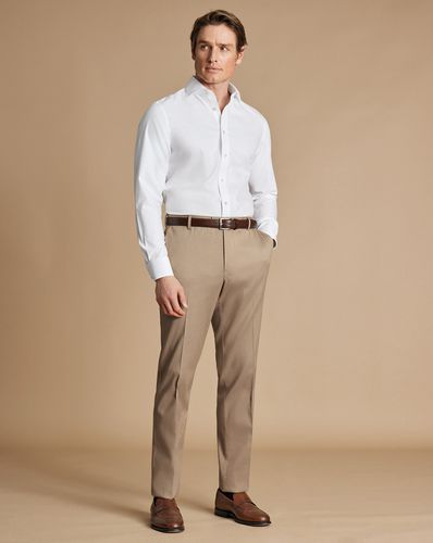 Pantalon À Texture Élégante - Gris Galet en par - Charles Tyrwhitt - Modalova