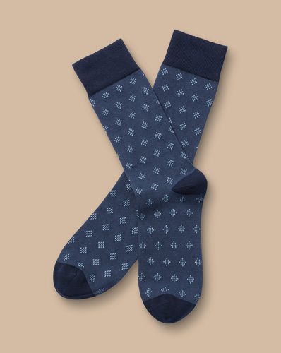 Chaussettes À Motif Géométrique - Acier par - Charles Tyrwhitt - Modalova