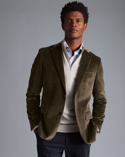 Veste Italienne En Velours - Moka en par - Charles Tyrwhitt - Modalova