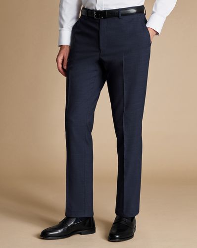 Pantalon De Costume À Micro-Carreaux - Acier par - Charles Tyrwhitt - Modalova