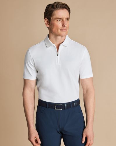 Polo Performance En Piqué À Col À Fermeture Éclair - par - Charles Tyrwhitt - Modalova