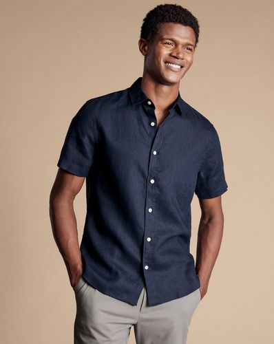 Chemise En Pur Lin À Manches Courtes - par - Charles Tyrwhitt - Modalova