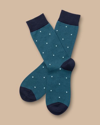 Chaussettes À Pois - Bleu Sarcelle en par - Charles Tyrwhitt - Modalova