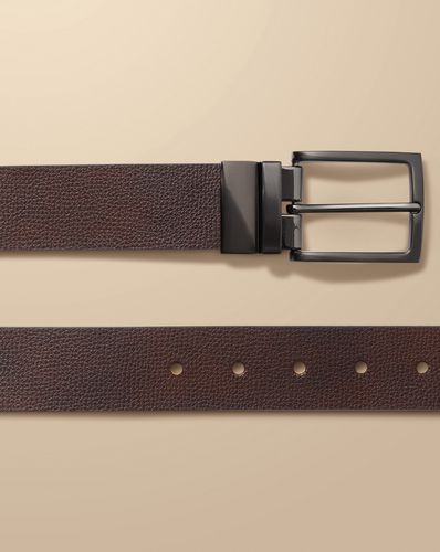 Ceinture Chino Réversible En Cuir - Beige Foncé en par - Charles Tyrwhitt - Modalova